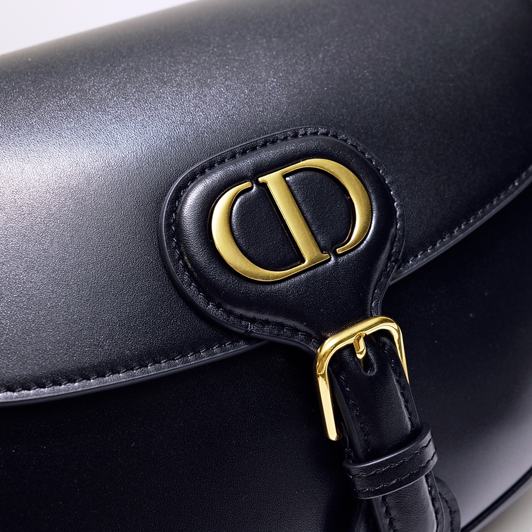 Medium Dior Bobby Bag Black Box Calfskin